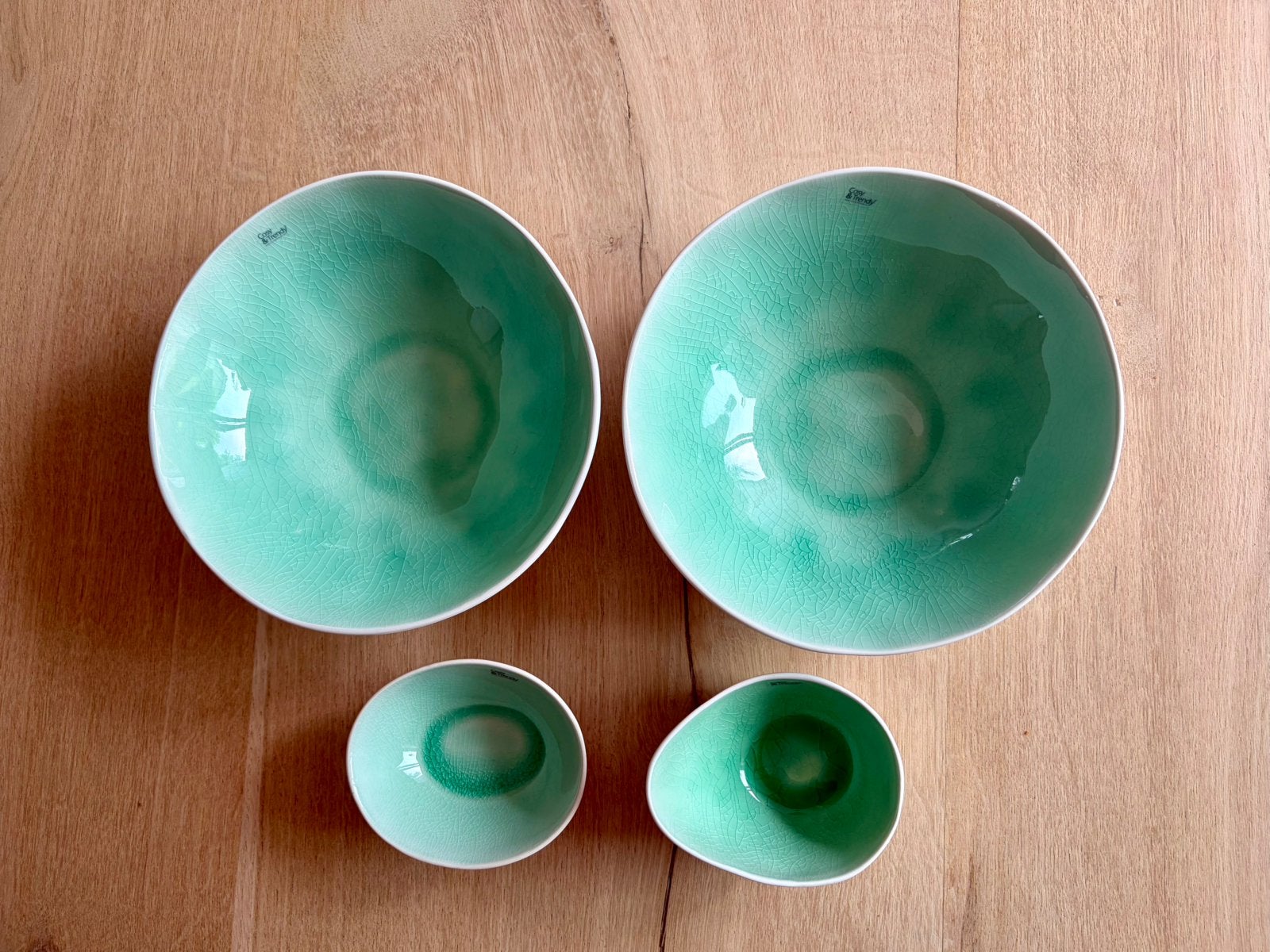 Cosy & Trendy schaaltjes / kommen – mintgroen – set van 4, Ophalen of Verzenden, Zo goed als nieuw, Kom(men), Overige stijlen