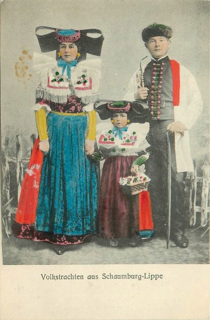 702-058-033 Schaumburg Lippe Volkstrachten, Verzenden, Voor 1920, Duitsland