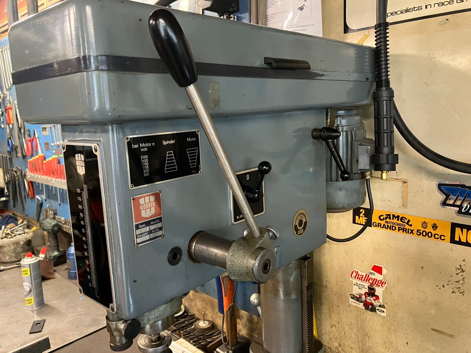 Wörner, Ophalen, Gebruikt, Kolomboormachine