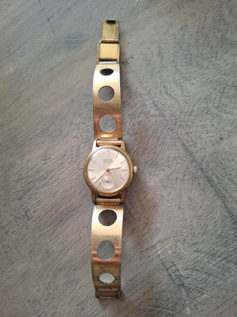 Pontiac supporter vintage heren horloge, Overige merken, Staal, Gebruikt, Staal