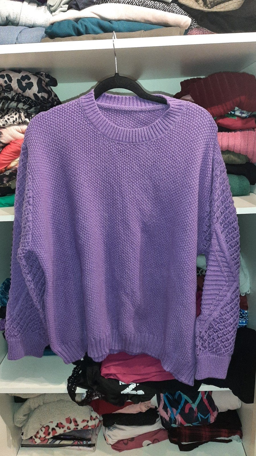 Leuke paarse trui in maat 5XL(nieuw, Kleding | Dames, Ophalen of Verzenden, Gedragen, Maat 46/48 (XL) of groter, Paars