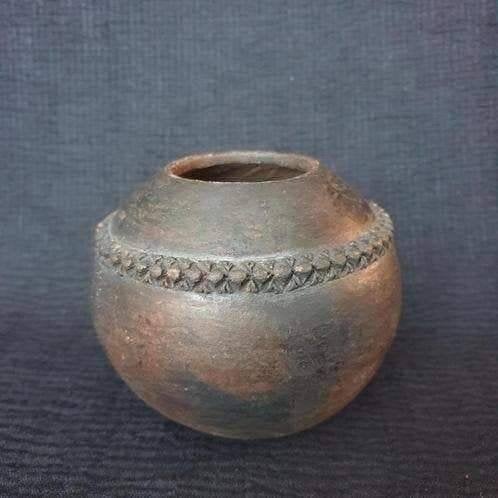 Antieke Zoeloe - Zuid-Afrika bierserveervat, Antiek en Kunst, Steen/keramiek, Bruin, Afrika, Handgemaakt