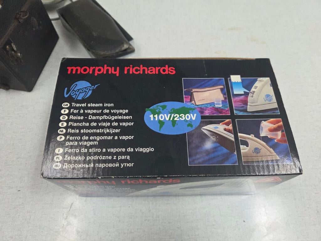 Morphy Richards Voyager Reisstrijkijzer - Nieuw in doos, Ophalen of Verzenden, Nieuw, Strijkijzer met snoer