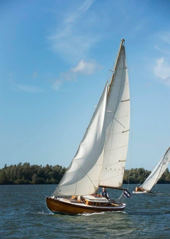 houten kajuitzeilboot, Watersport en Boten, Kajuitzeilboten en Zeiljachten, Ophalen, Overige merken, Gebruikt, Binnenboordmotor