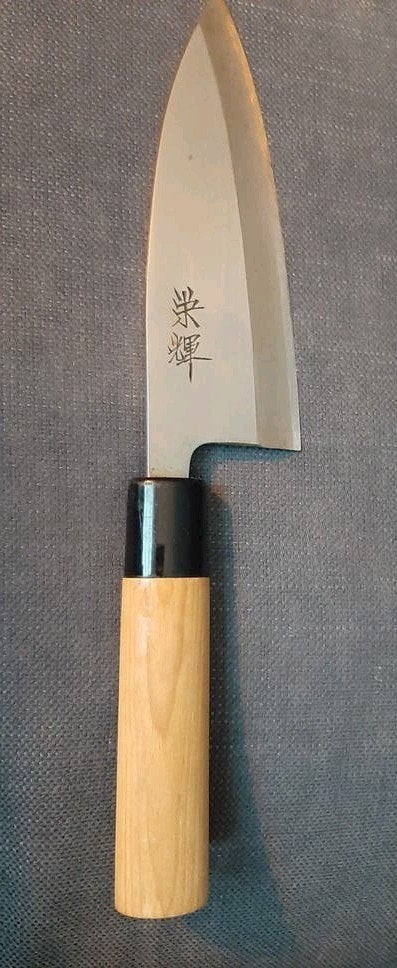 Eiki Traditioneel Japans Deba Mes - Hoogwaardig Keukenmes, Overige typen, Zilver, Ophalen of Verzenden, Zo goed als nieuw