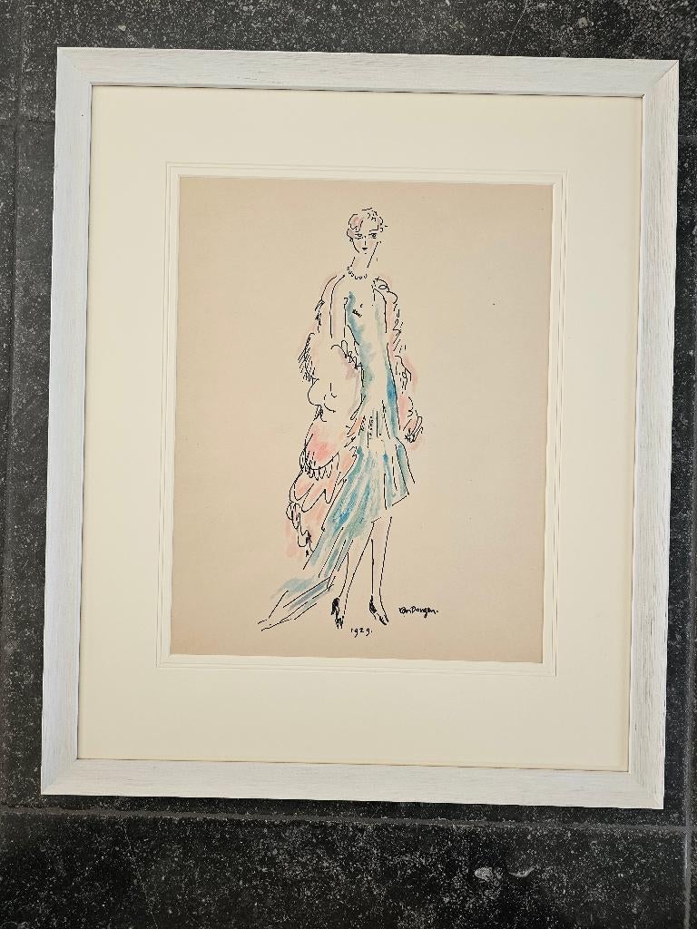 Kees van Dongen  Aquarel, Antiek en Kunst, Kunst | Schilderijen | Klassiek, Ophalen