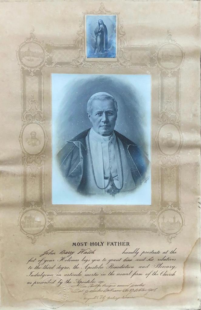 Apostolische zegen Paus Pius X, Ophalen