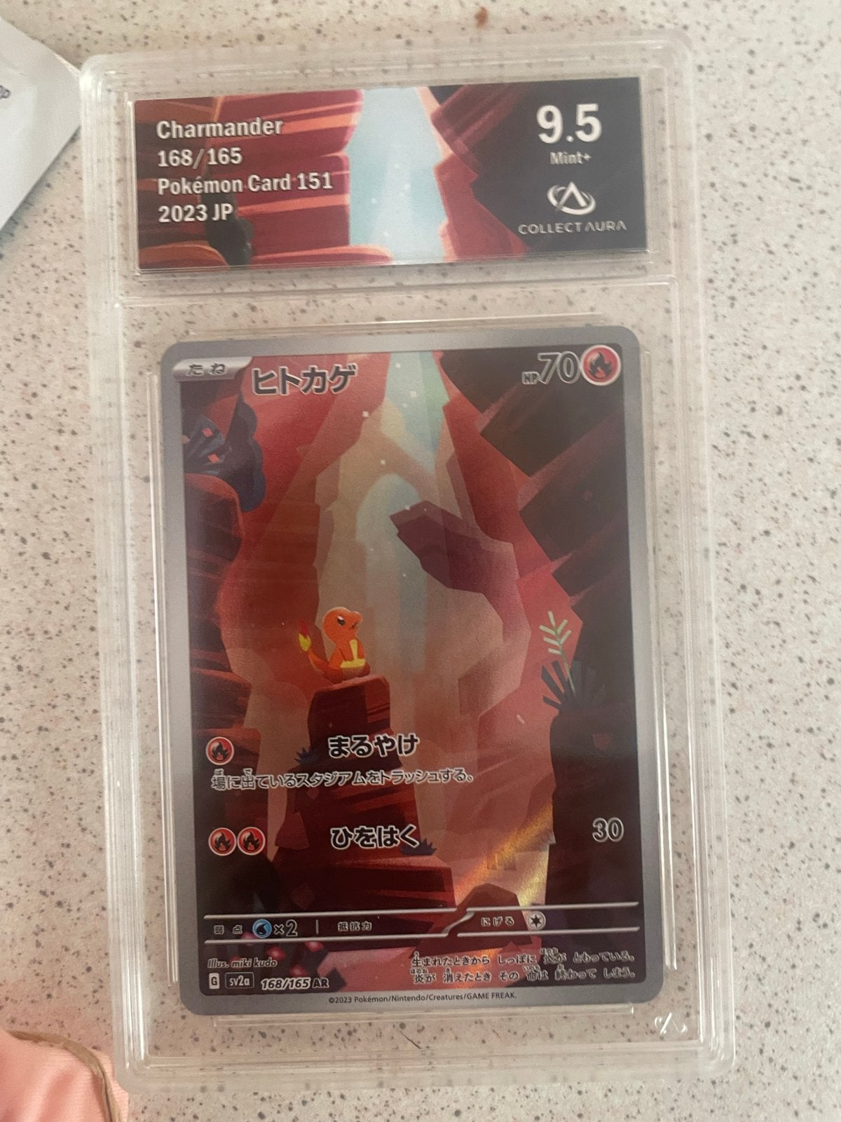 Charmander 168/165 Pokemon Kaart 151 2023 JP - PSA 9.5, Ophalen of Verzenden, Zo goed als nieuw, Losse kaart