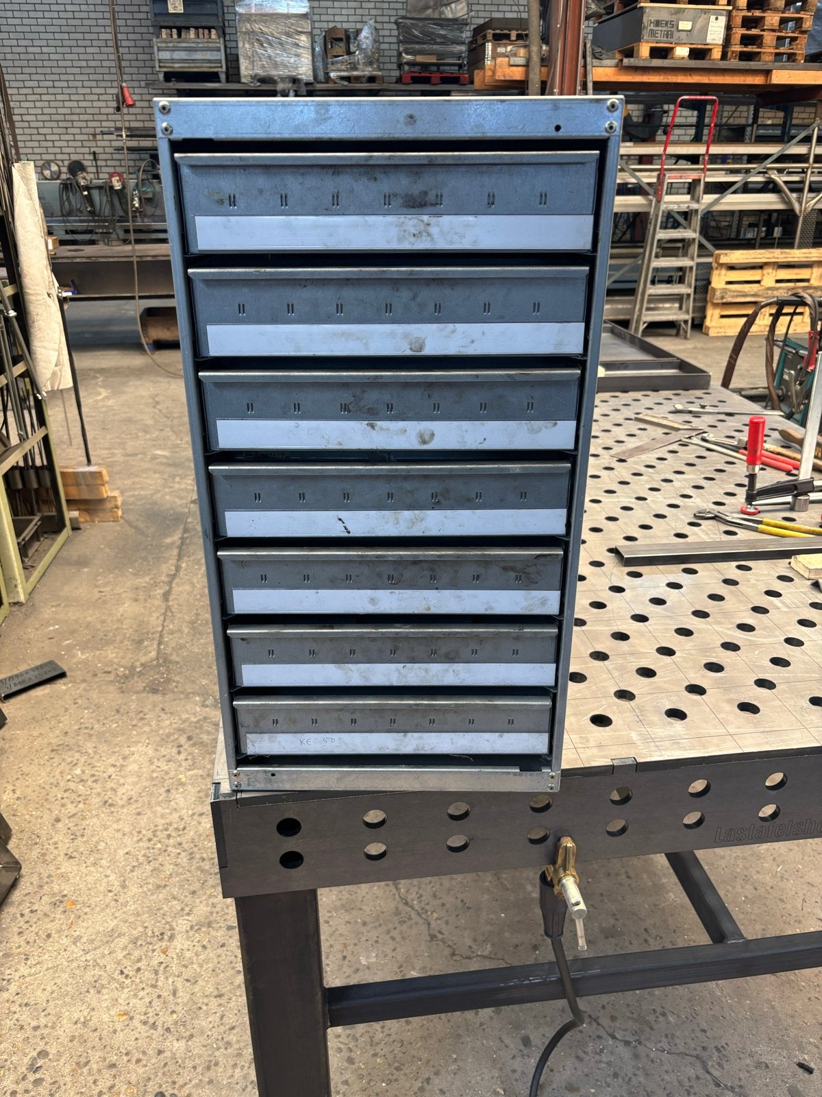 Metalen ladenblok met volledig uitneembare laden, Ophalen, Gebruikt, 5 laden of meer, 50 tot 100 cm