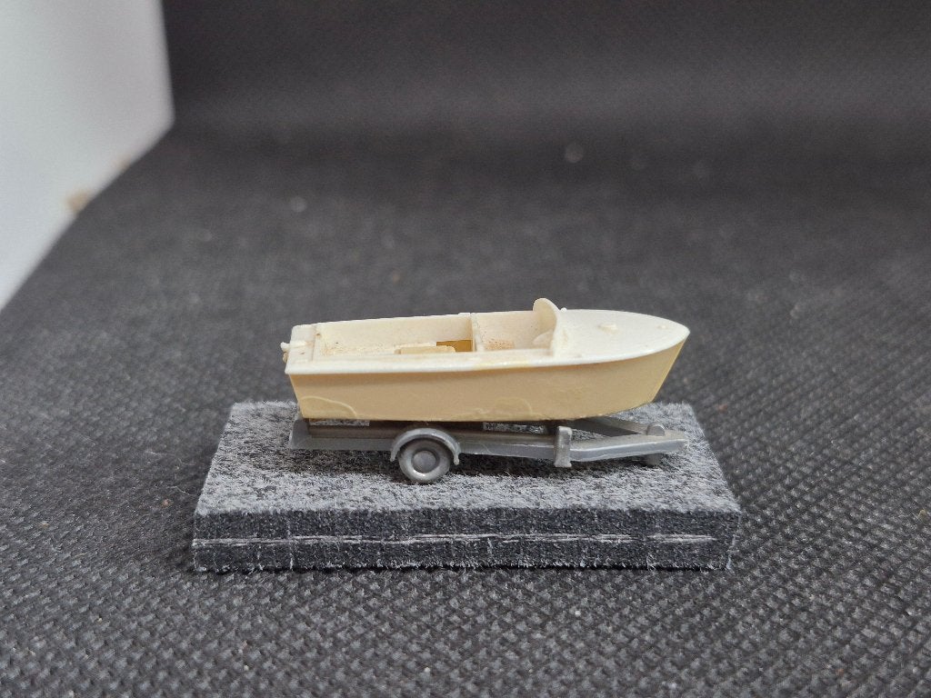 Wiking 0921 - boottrailer met motorboot (16098), Overige merken, Gebruikt, Gelijkstroom, Overige typen
