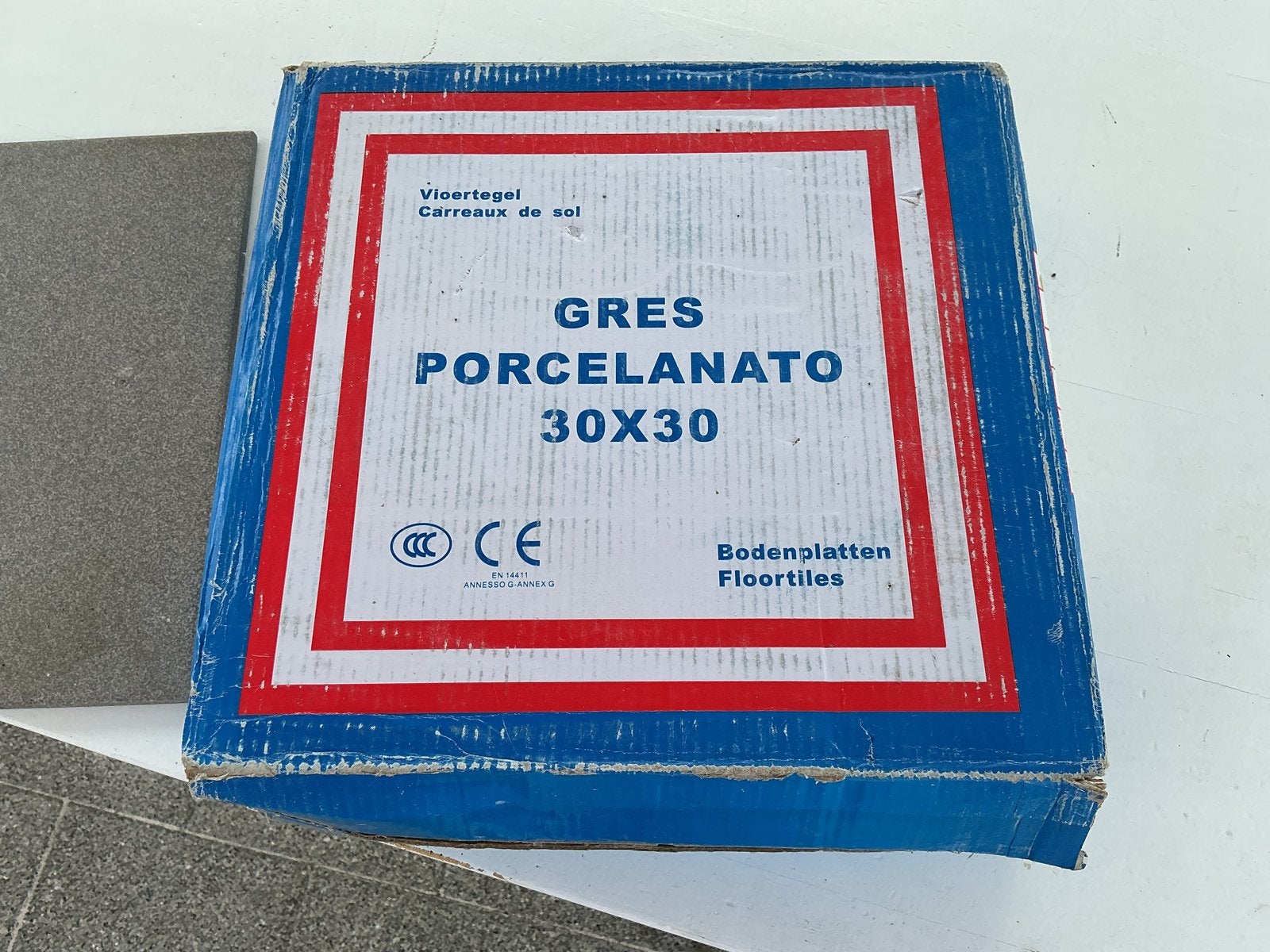 3x Gres Porcellanato Vloertegels 30x30 cm - 1 m² per doos, Doe-het-zelf en Verbouw, Keramiek, Nieuw, Ophalen of Verzenden, 20 tot 40 cm