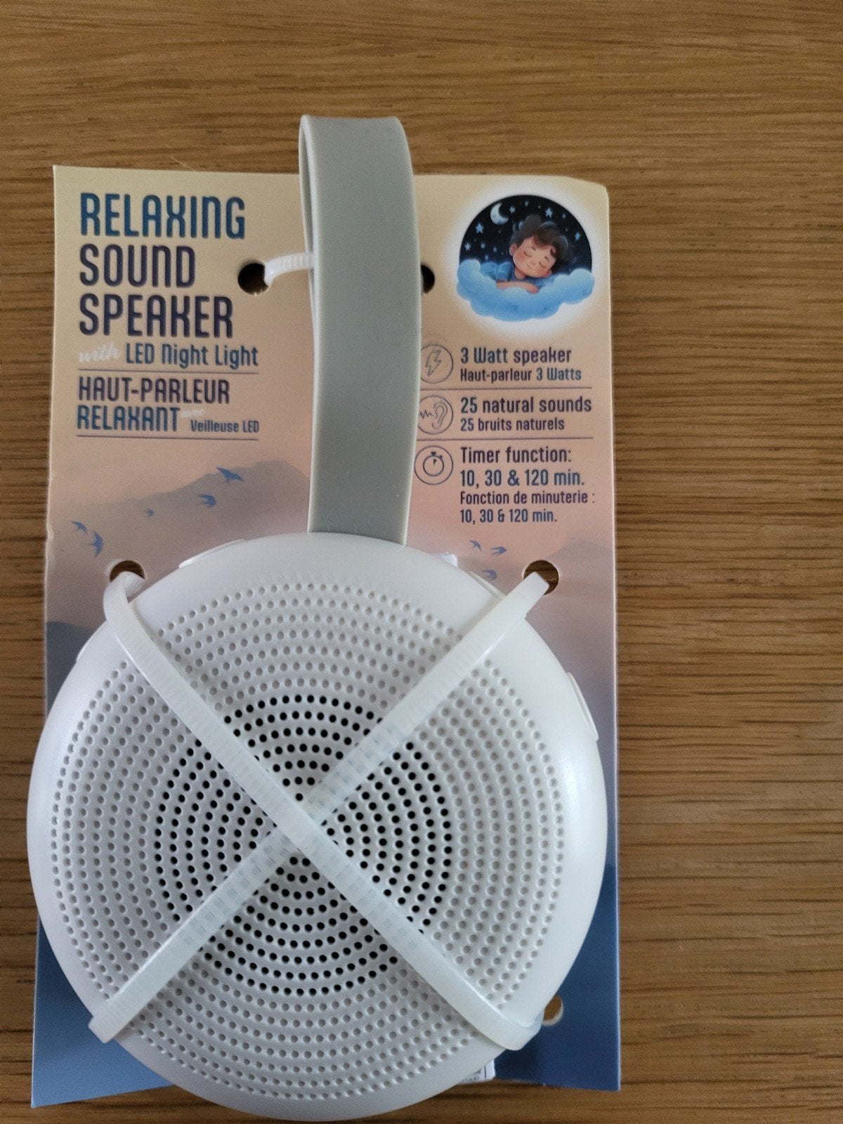 White noise Ontspannende geluidsspeaker met LED nachtlampje, Ophalen of Verzenden, Nieuw