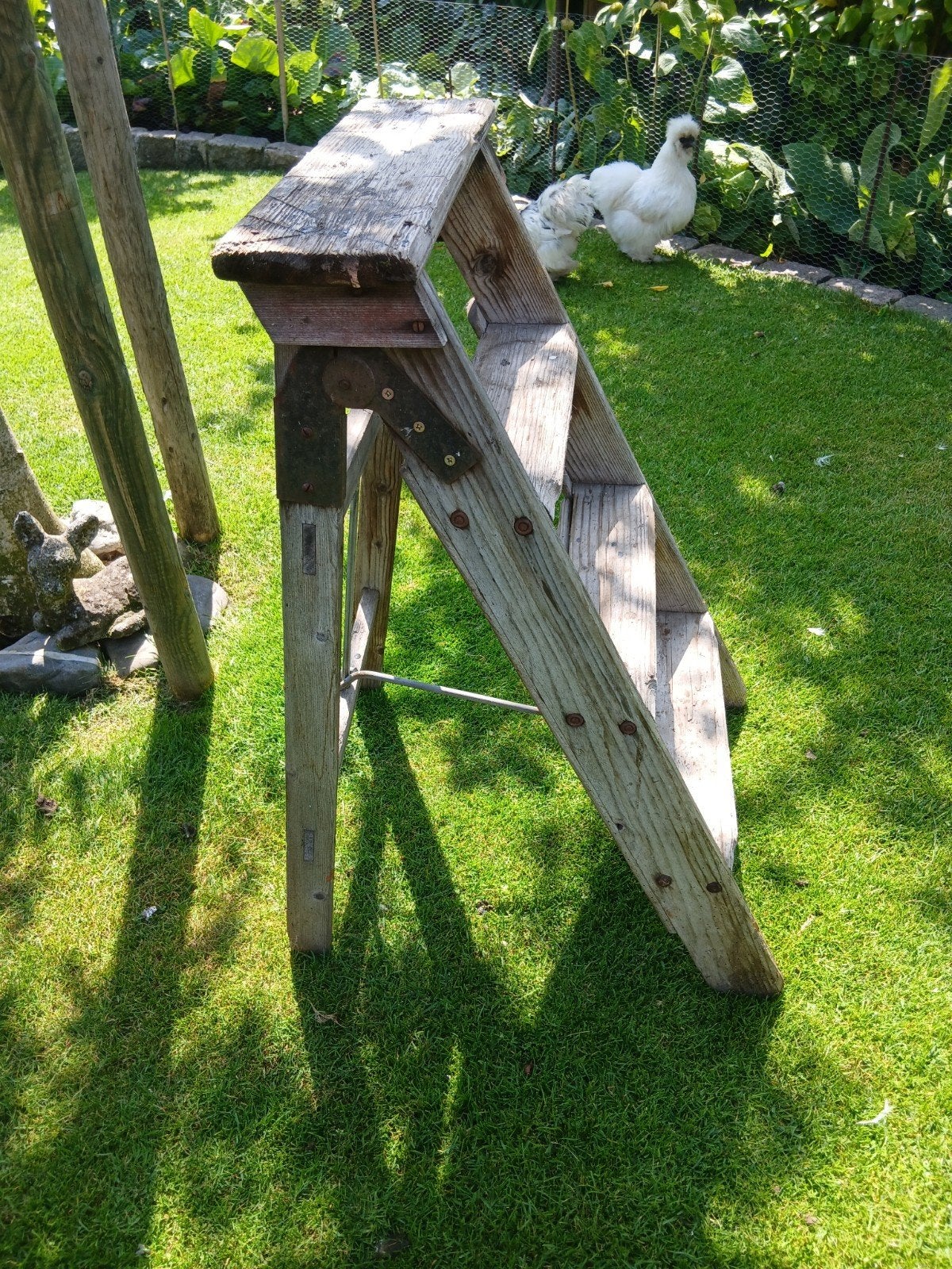houten keuken trapje vintage brocante houten trap, Ophalen