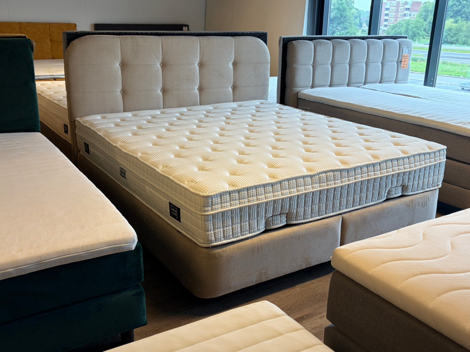 Verschillende boxsprings met opbergruimte al vanaf €300,-, Ophalen, Nieuw, Tweepersoons, Boxpring 140x200 160x200 180x200 opbergbox ruimte bed