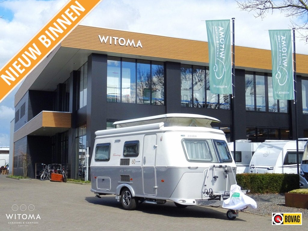 Eriba Touring - 60 Edition 542 super compleet uitgevoerd, Fietsenrek, 4 tot 5 meter, Eriba, 2 aparte bedden