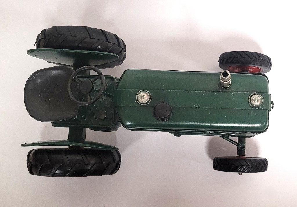 Groene tractor donker trekker miniatuur model metaal deco, Overige merken, Info@deconoord.nl, Auto, Deco Noord