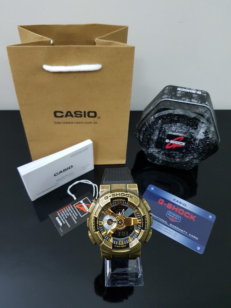 G-Shock GM-110VG-1A9DR, Ophalen of Verzenden, Nieuw, Zwart, Casio G-Shock