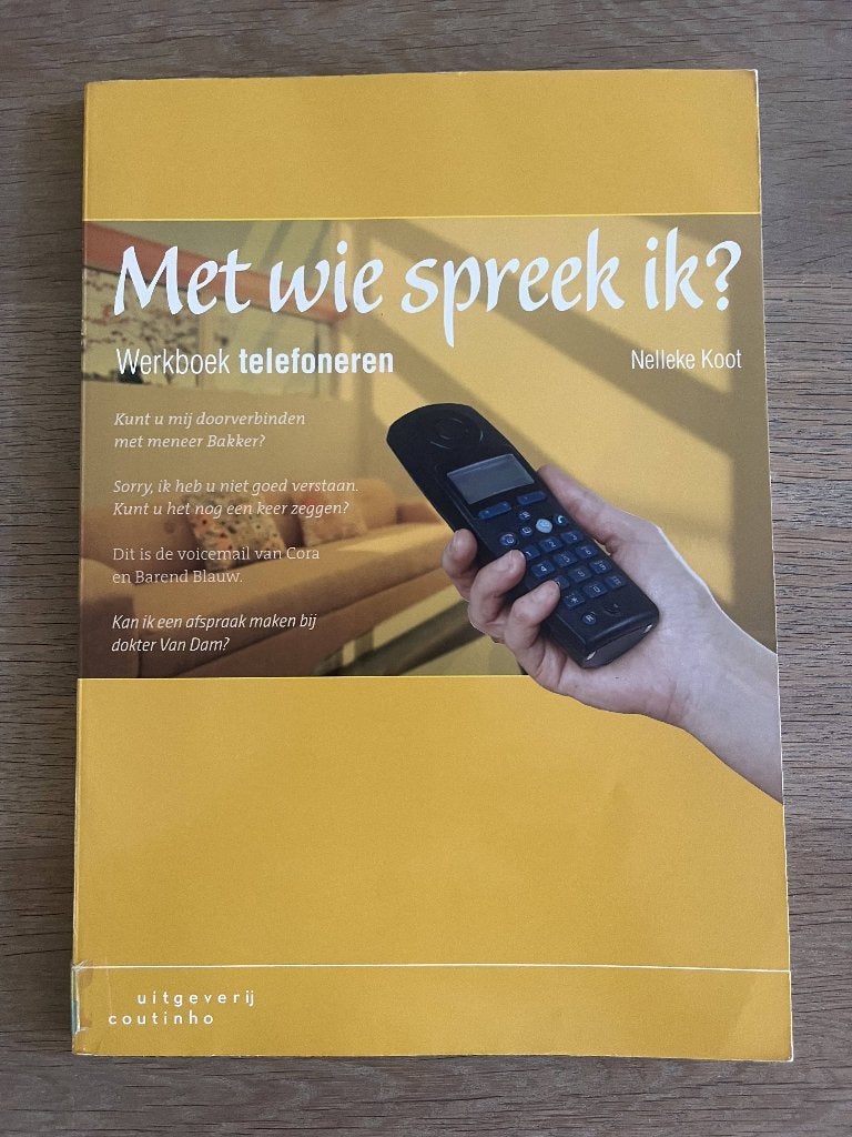 Met wie spreek ik?, Niet van toepassing, Ophalen of Verzenden, Zo goed als nieuw, Nelleke Koot, uitgeverij Coutinho