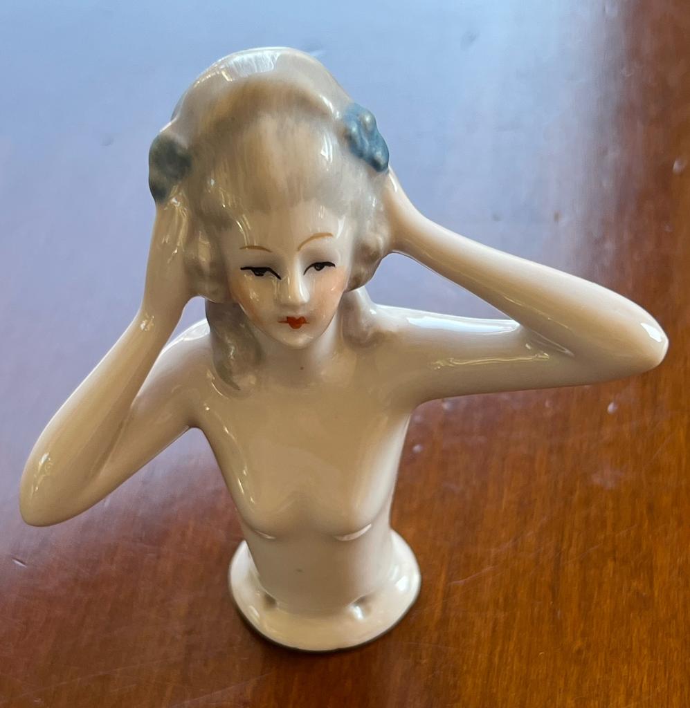 Vintage Duitse halve pop - half doll. 1930., Verzenden, Gebruikt, Mens