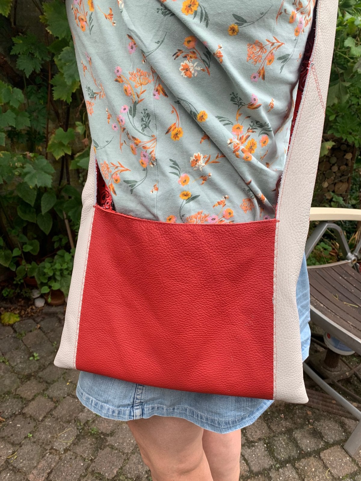 Mosj tas van leer, Ophalen of Verzenden, Zo goed als nieuw, Bruin, Handtas