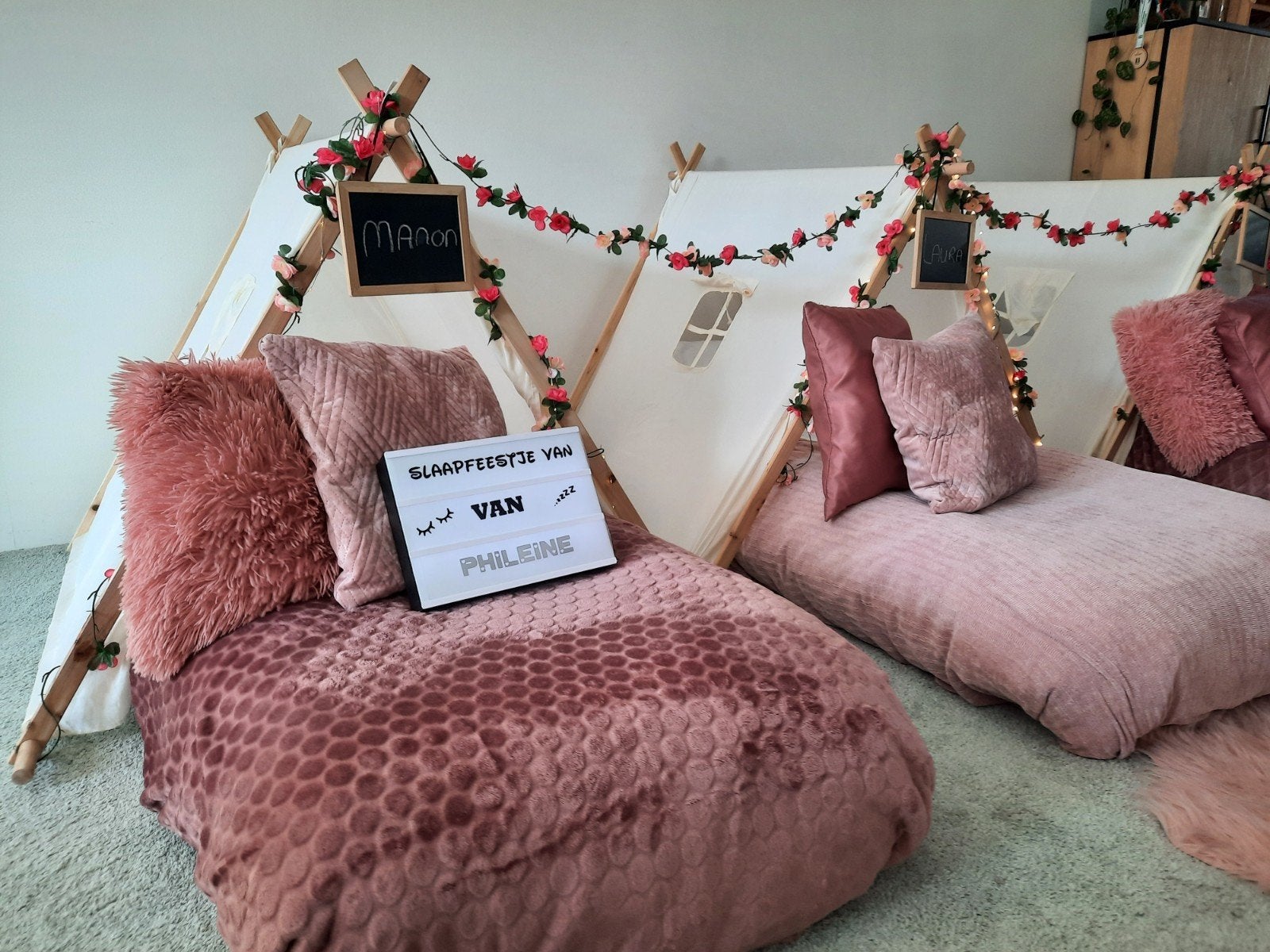 Sweet dreams /Tipi slaapfeestje /kinderfeestje / tipitent, Ophalen, Zo goed als nieuw, Verjaardag