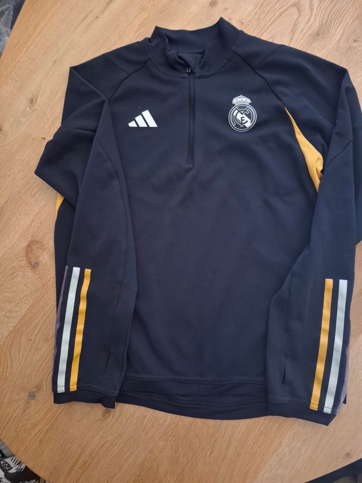 Trainings sweater maat 164 Adidas Real Madrid, Adidas, Gebruikt, Jongen of Meisje, Ophalen of Verzenden