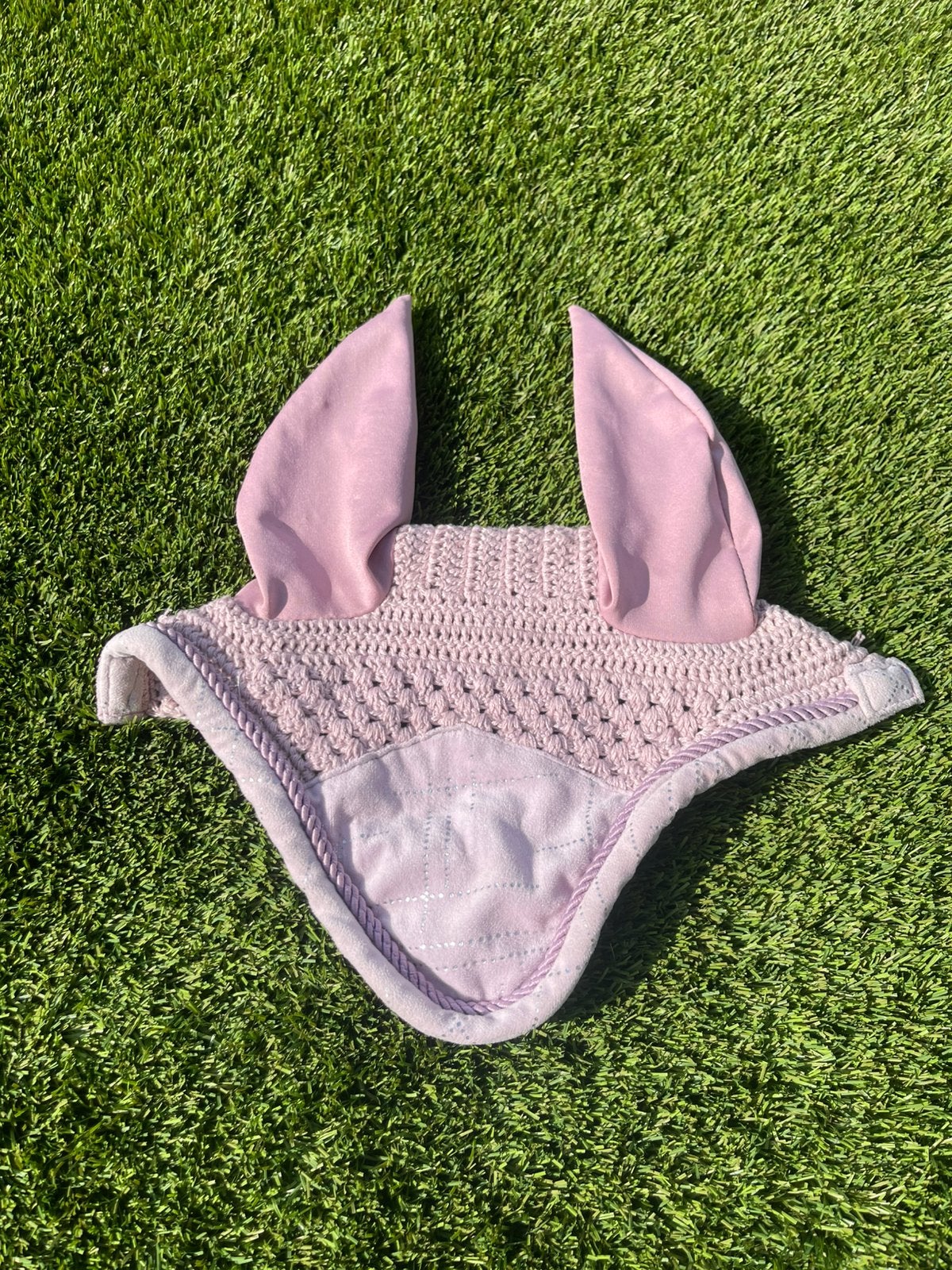 Roze Oornetje - Maat Full/L, Dieren en Toebehoren, Oornetje, Ophalen of Verzenden, Zo goed als nieuw, Roze