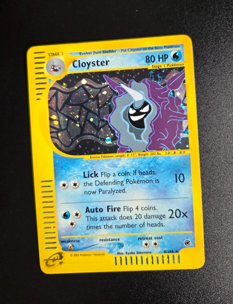 Cloyster 8/165 Pokemon Expedition holo, Hobby en Vrije tijd, Verzamelkaartspellen | Pokémon, Ophalen of Verzenden, Zo goed als nieuw