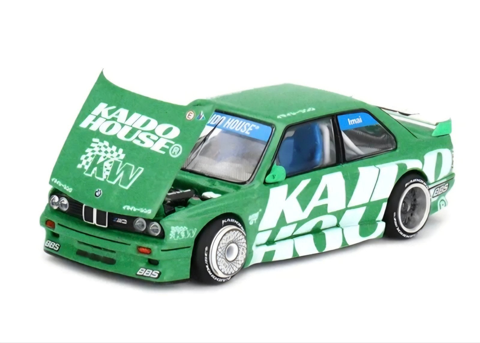 Mini Gt – 1989 BMW M3 (E30) KAIDO Works V2, green/white – 24, Mymodelcar@outlook.com, Auto, Ophalen of Verzenden, Mini gt