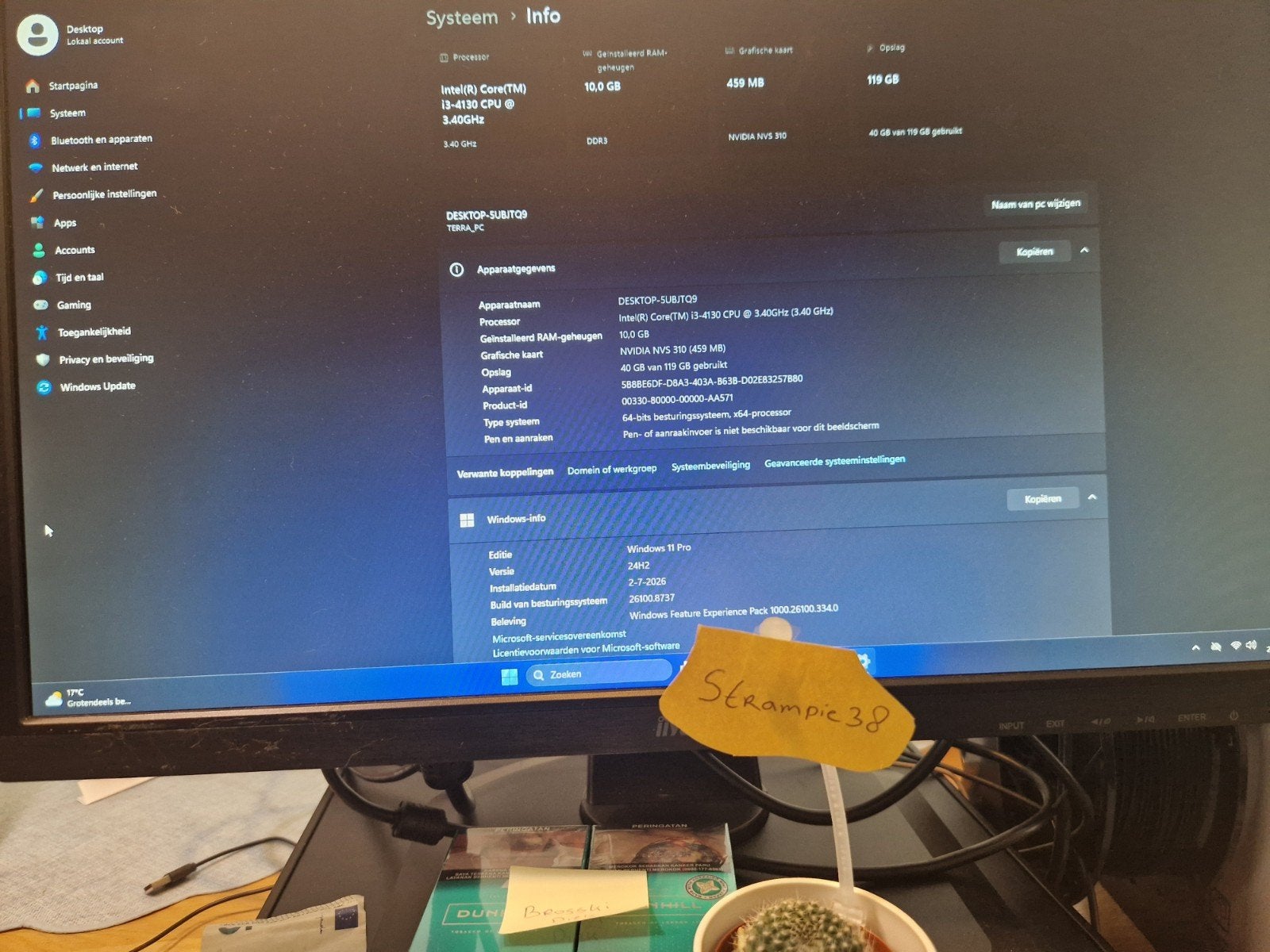Desktop met i3, Computers en Software, Desktop Pc's, Ophalen, Gebruikt, SSD, 3 tot 4 Ghz