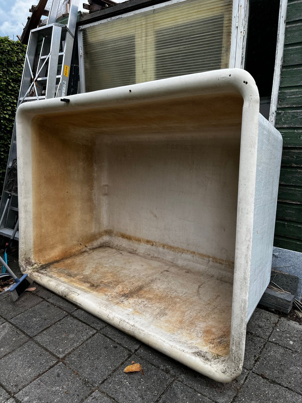 Grote polyester bak 200x137x94 cm - Visvijver/Wateropslag, Tuin en Terras, Ophalen, Gebruikt