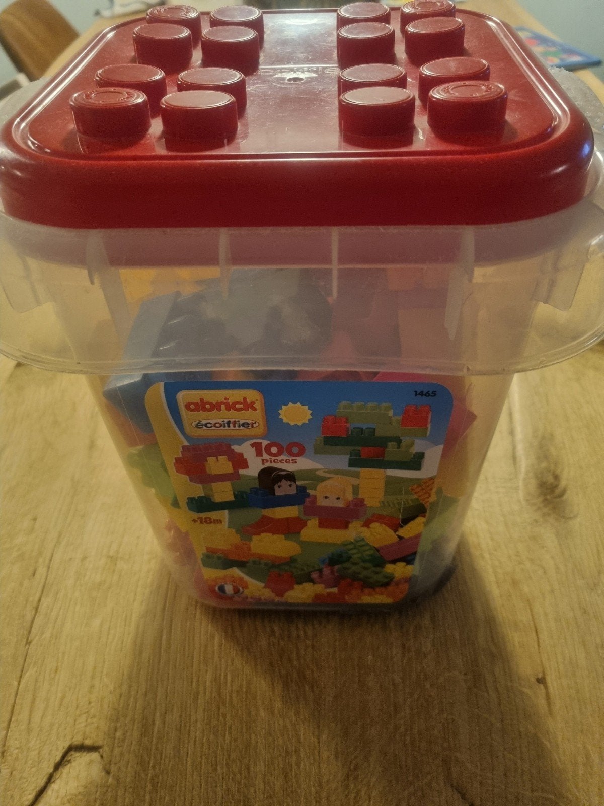 Abrick Bouwblokken Set - 100 Stuks in Handige Ton, Ophalen, Gebruikt, Abrick