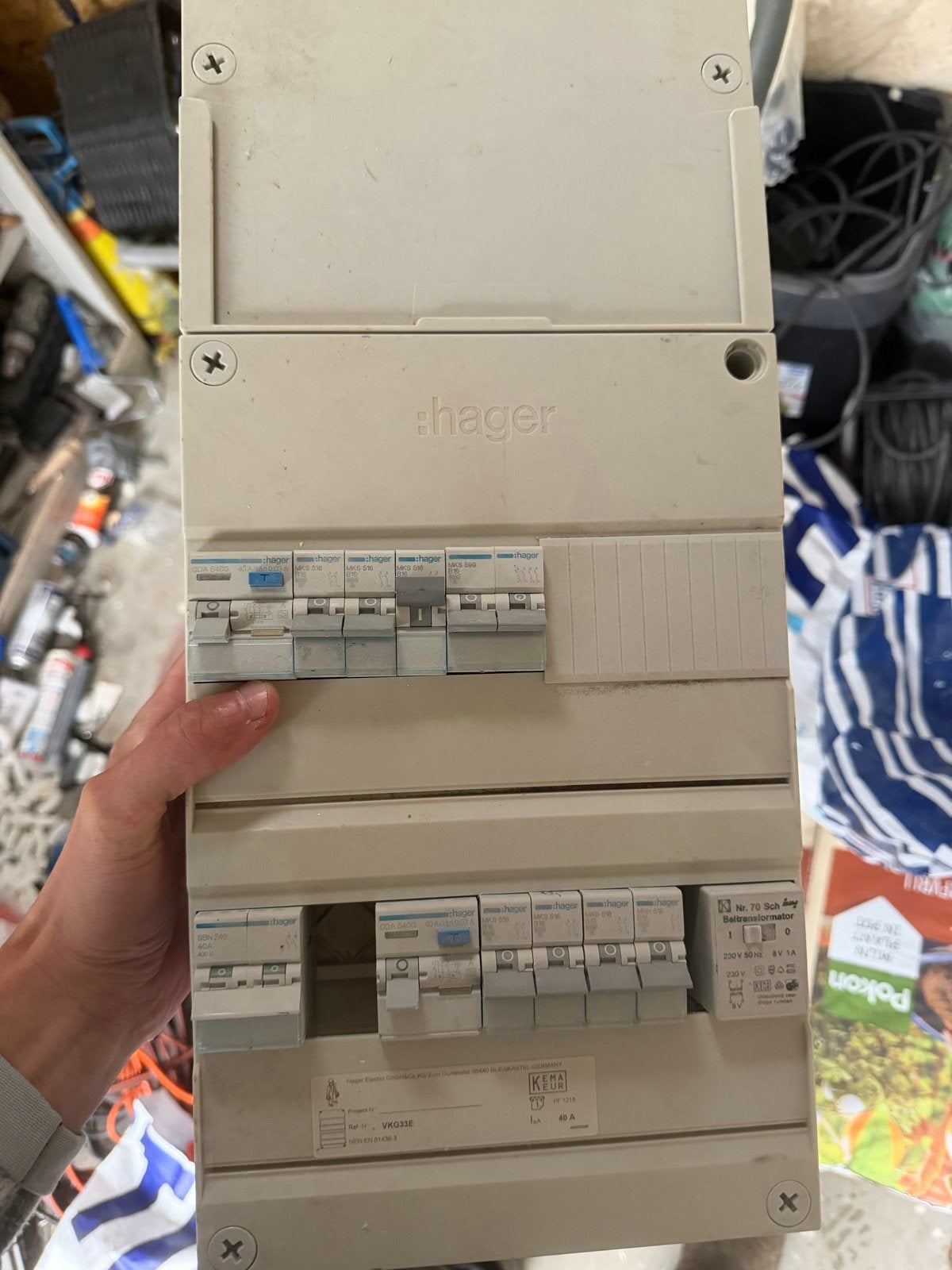 Hager Groepenkast - Complete Verdeelkast, Doe-het-zelf en Verbouw, Elektra en Kabels, Zo goed als nieuw, Overige typen, Ophalen of Verzenden