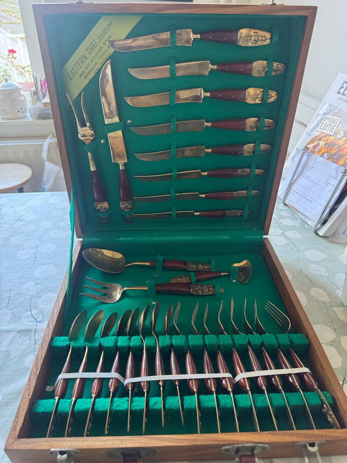 Vintage Thais Bestek in Koffer -, Ophalen