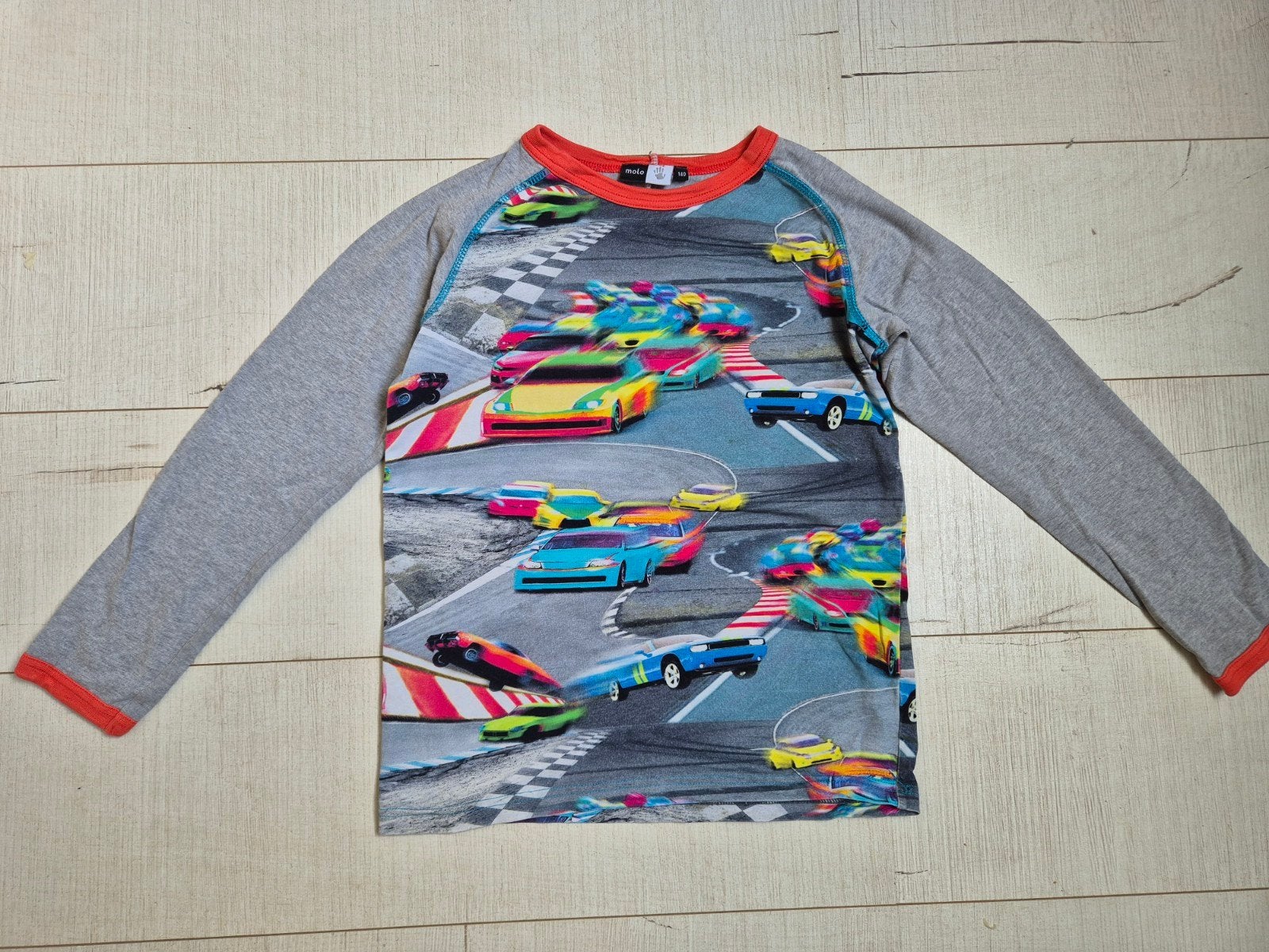 Gave longleeve "racing" mt 140 (MOLO/ als NIEUW), Ophalen, Molo, Zo goed als nieuw, Shirt of Longsleeve