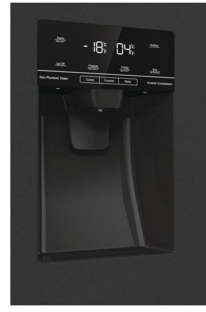Hisense zwarte Amerikaanse koelkast nieuw watertank no frost, Witgoed en Apparatuur, Koelkasten en IJskasten, Hisense, Hisense