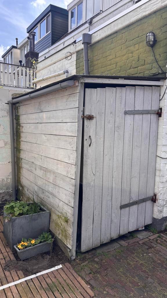 Houten schuur gratis ophalen - 2.10 x 1.50 x 2 m, Ophalen of Verzenden, Gebruikt, Hout, Overige typen