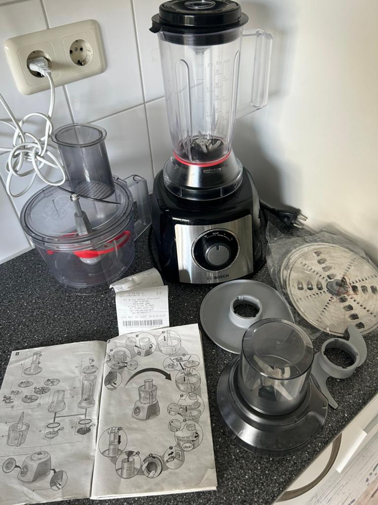 Foodprocessor Bosch, 3 snelheden of meer, Ophalen of Verzenden, Zo goed als nieuw, 2 tot 3 liter
