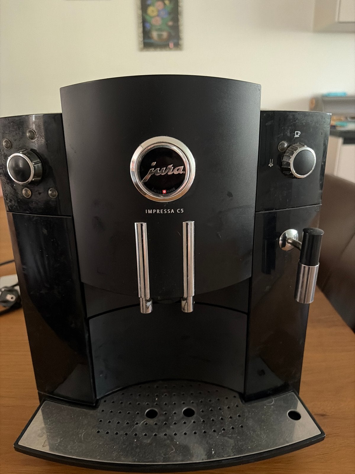 Jura Impressa C5 Koffiemachine - Scharnieren defect, Gebruikt, Koffiemachine, Koffiebonen, Ophalen