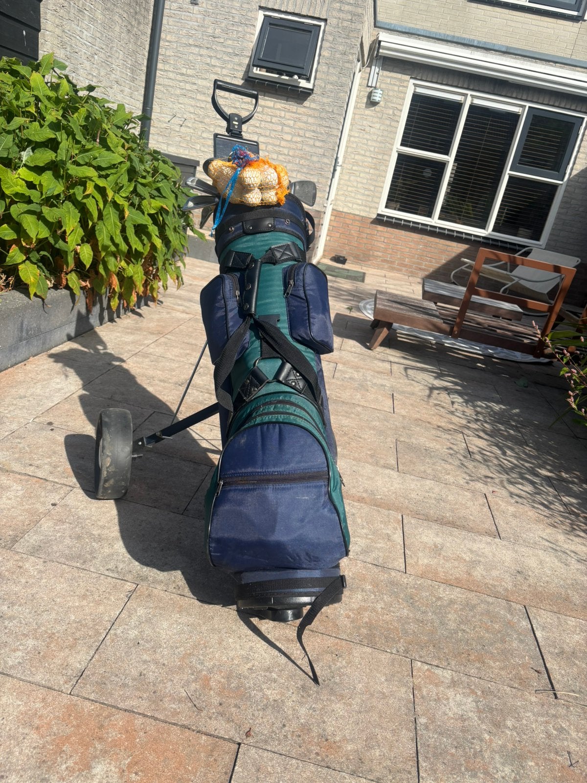 golfset met tas, trolley en ballen, Ophalen, Gebruikt, Set, Overige merken