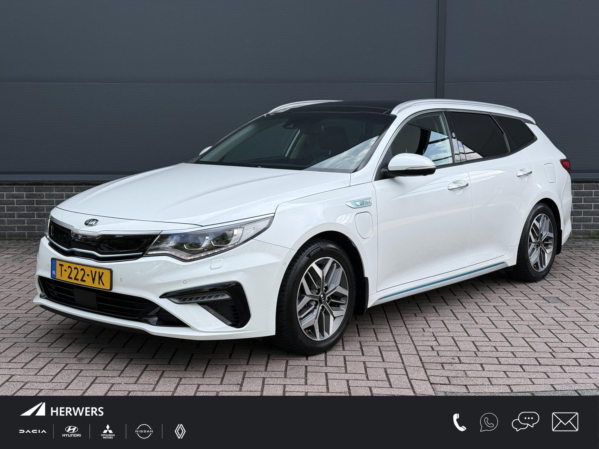 Kia Optima Sportswagon 2.0 GDI PHEV ExecutiveLine / Dealer O, Auto's, Kia, Gebruikt, Euro 6, Wit, Hybride Elektrisch/Benzine