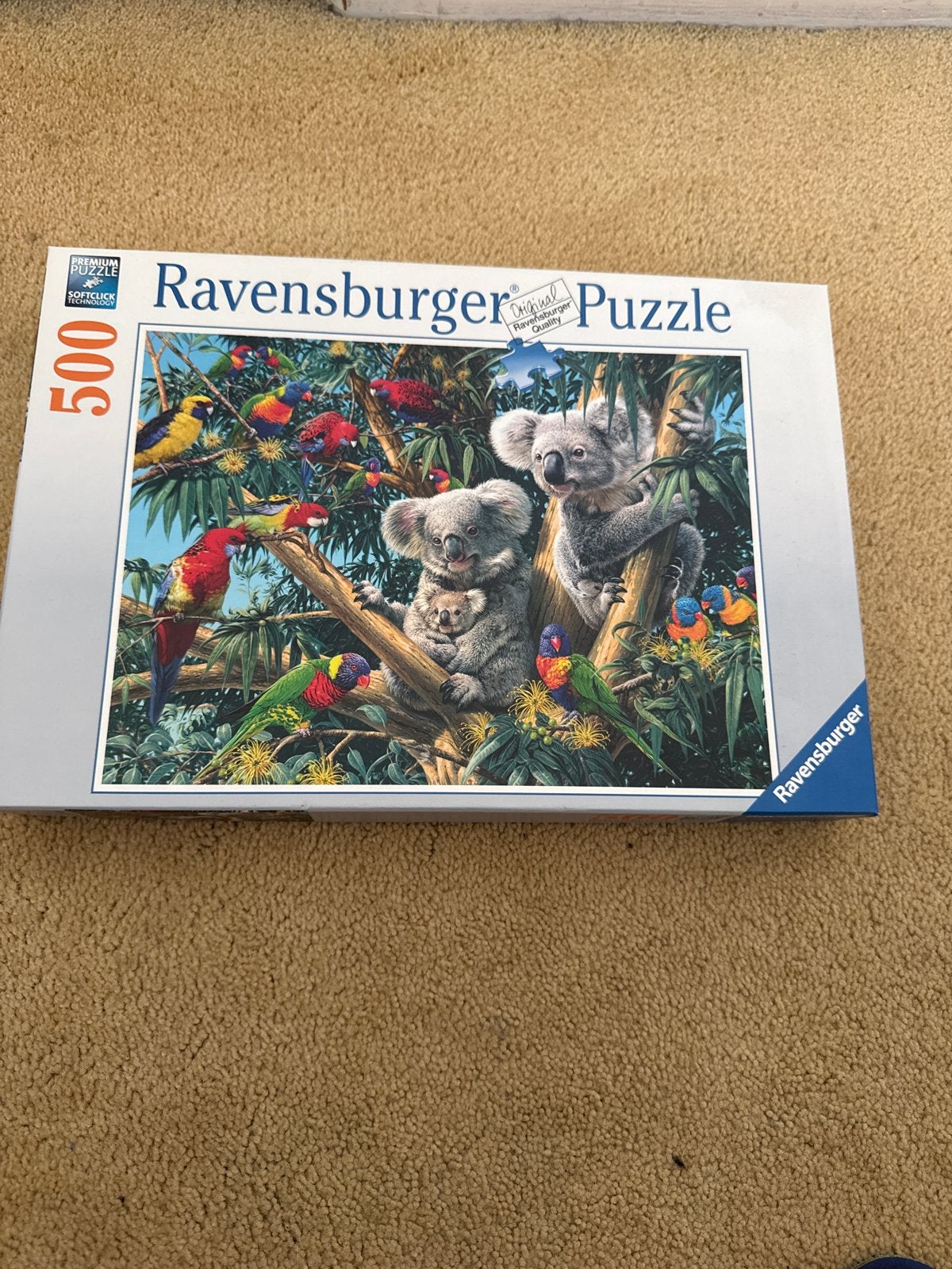 Ravensburger Legpuzzel Koala's en Vogels 500 stukjes, Ophalen, Minder dan 500 stukjes, Gebruikt, Legpuzzel