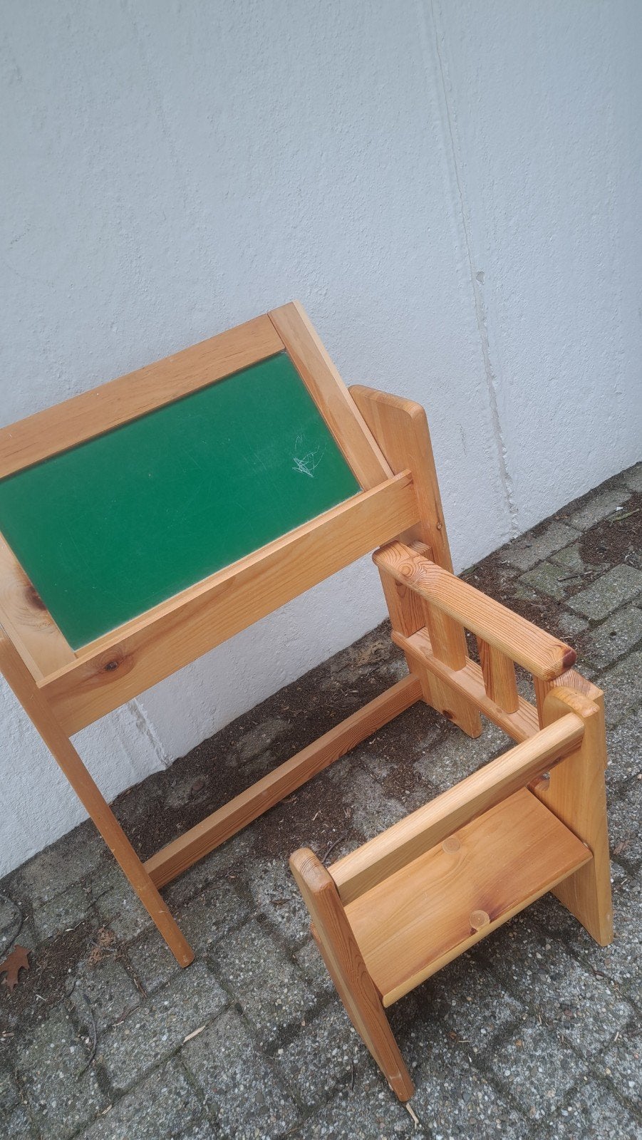 Vintage kinder schoolbankje met schoolbord inklapbaar, Ophalen of Verzenden, Gebruikt, Jongen of Meisje