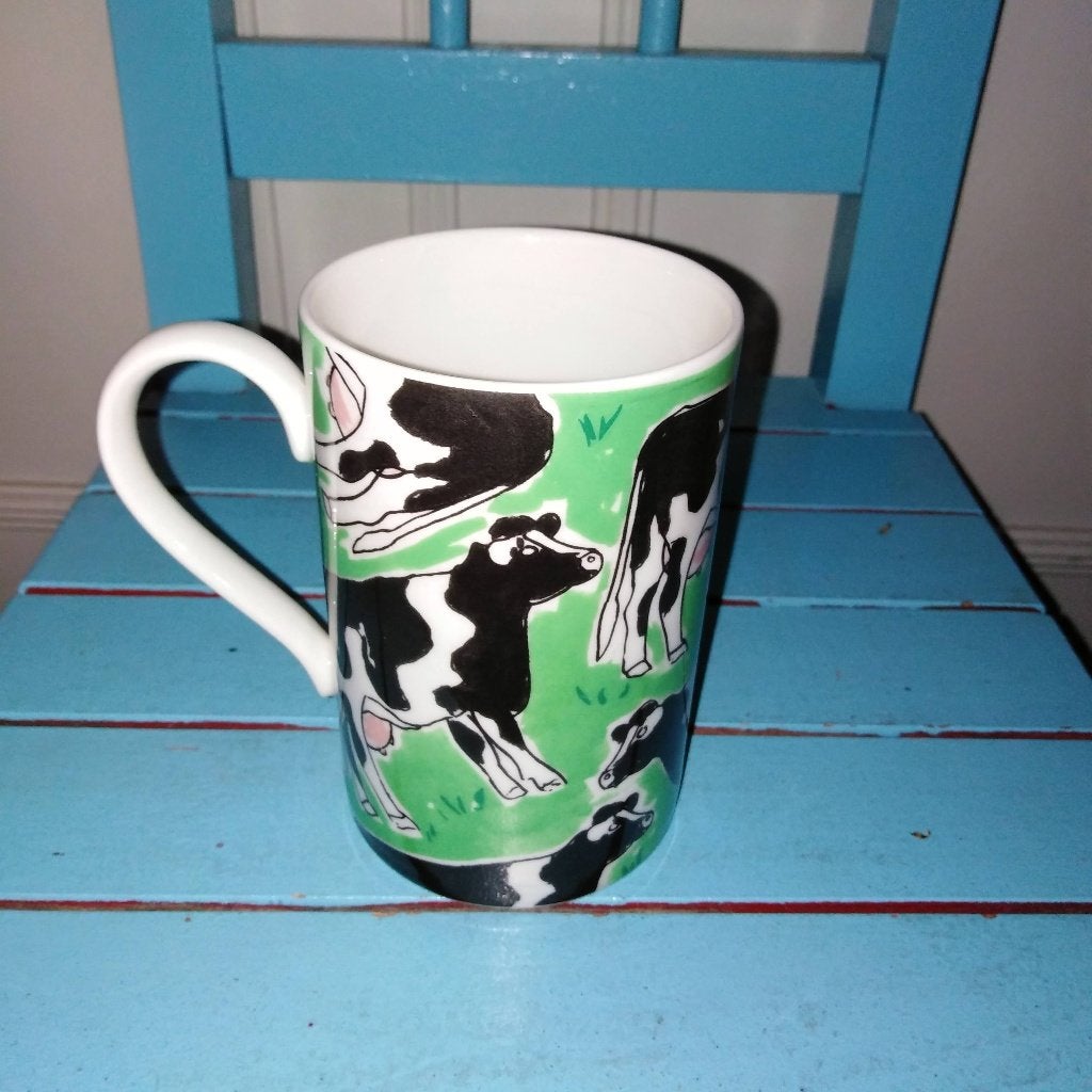 Vintage mok Dunoon Animal Farm Friesian Cows, Ophalen, Gebruikt, Mok, Overige stijlen