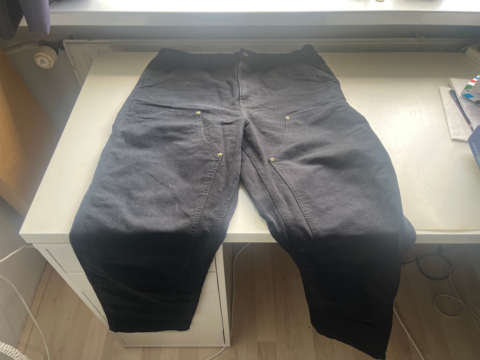Carhartt carpenter broek - Zo goed als nieuw, Kleding | Heren, Ophalen of Verzenden, Zo goed als nieuw, Overige maten, Zwart