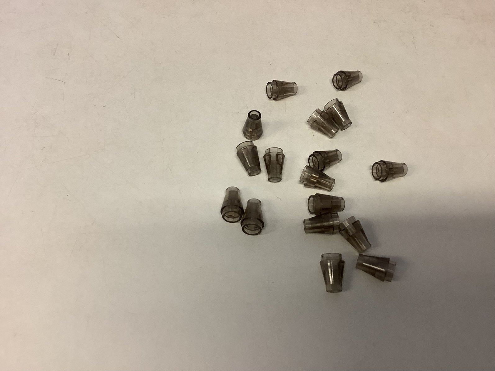 Lego kegel 1x1 transparant zwart, Ophalen of Verzenden, Gebruikt, Losse stenen, Lego