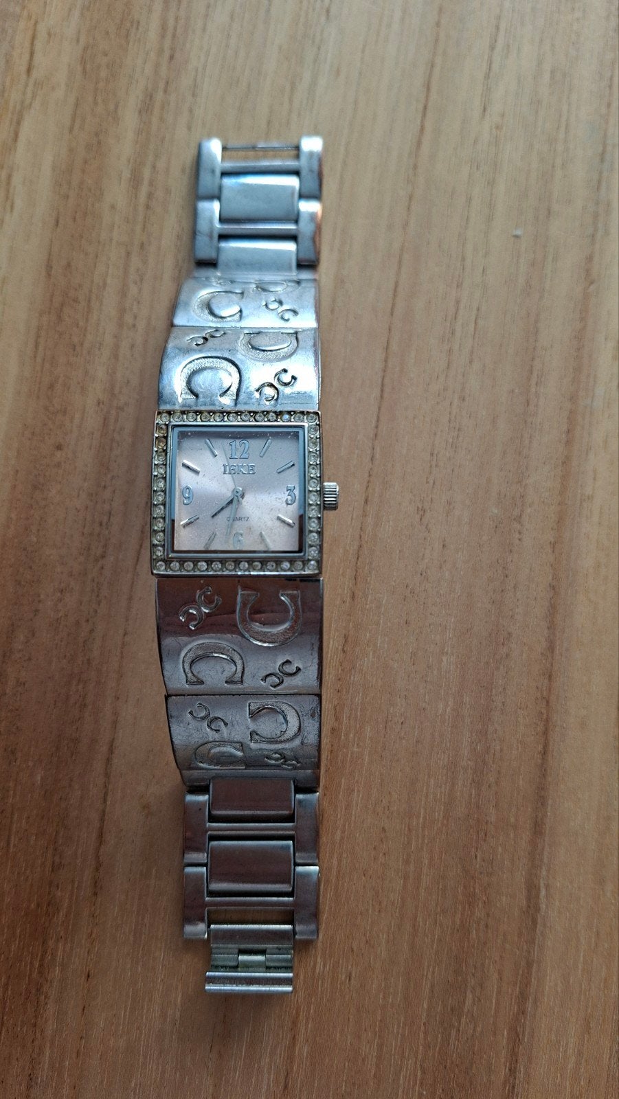 Dames Polshorloge met Strass en Uniek Design, Overige merken, Staal, Gebruikt, Staal