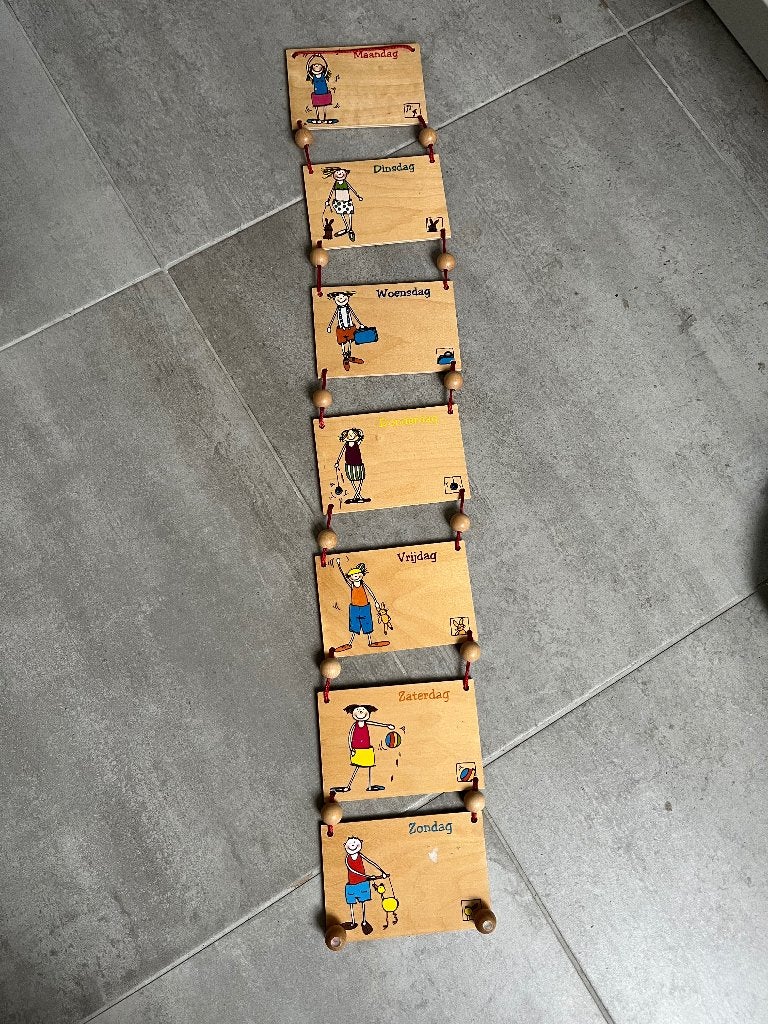Weekplanner (Janbibejan) hout, Ophalen of Verzenden, Zo goed als nieuw