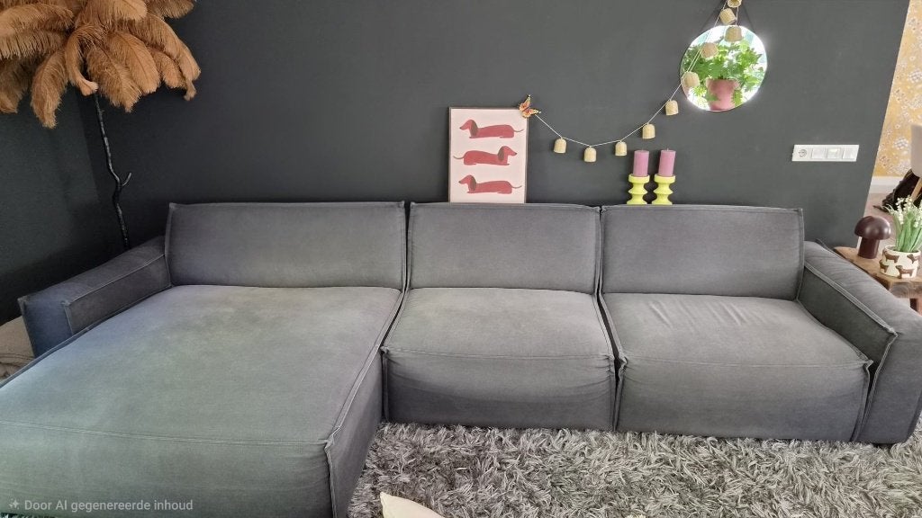 Lounge bankstel + fauteuil | 2-zits + 3-zits + 1-zits, Ophalen, Zo goed als nieuw, Stof, Modern