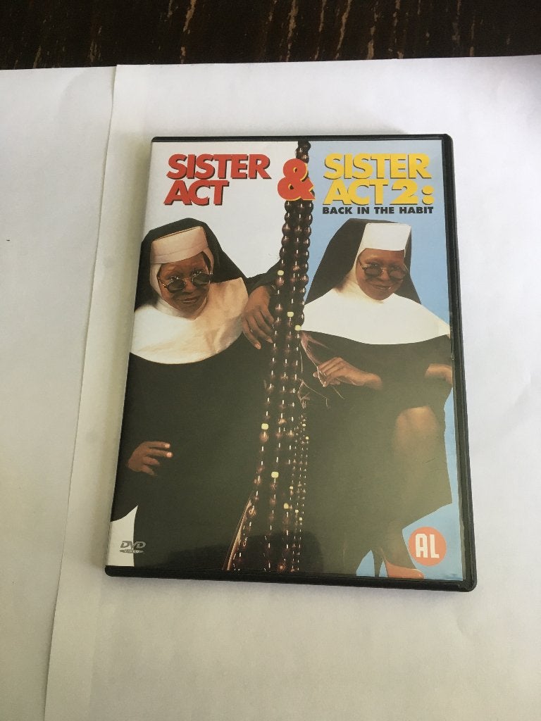 sister act 1 2 dvd whoopi goldberg (2 dvd's in een box), Actiekomedie, Alle leeftijden, Nederlands, Ophalen of Verzenden